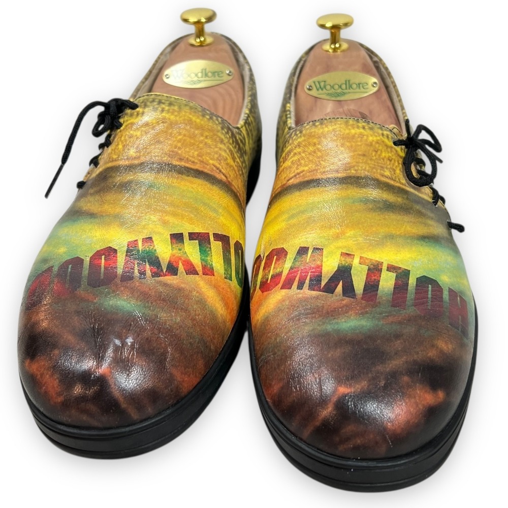 Icon Shoes Mens 10 Womens 12 Hollywood Hills Sunset Wearable‎ Art Side Lace
